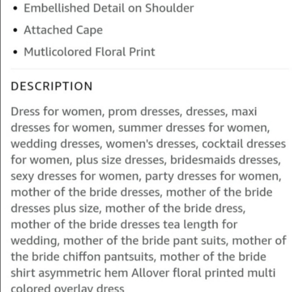 SLNY Fashions Sleeveless Beed Embellished Chiffon Overlay Cape Dress - Picture 14 of 16